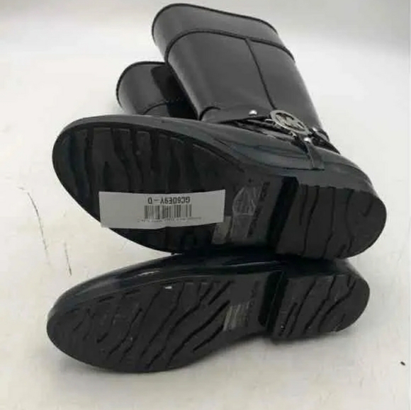 Michael Kors MK Designer Womens Black Round Toe Pull-On Rain Boots Size 7 - Picture 2 of 5